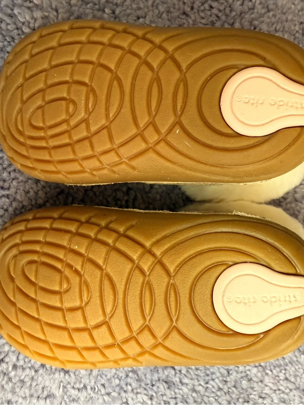 Stride Rite Kids Faux Fur Booties in Cream